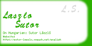 laszlo sutor business card
